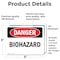 Signmission Biohazard Danger Sign, Vinyl Decal, 5in W x 3.5in L, 2PK OS-2PACK-DS-D-35-L-2411 - alternate 2
